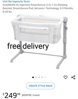 New Ingenuity Swaddleme bassinet bedside sleeper   NUEVA cuna moises para bebe