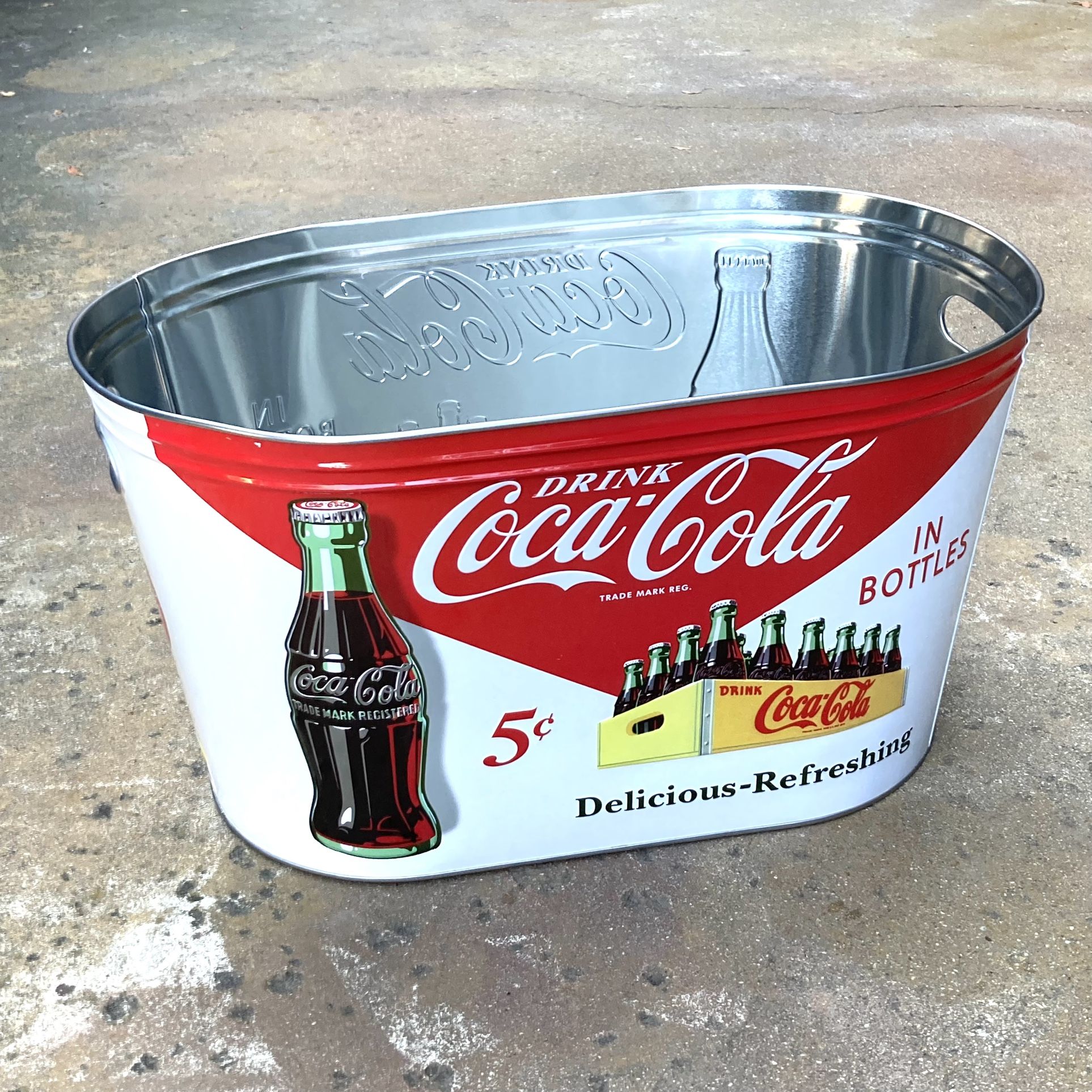 Coca Cola Tin Ice Bucket New