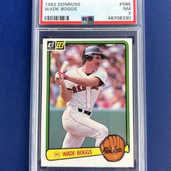 1983 Donruss Wade Boggs Rookie Baseball Card Graded PSA 7