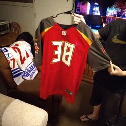NIKE ON FIELD JERSEY TAMP BAY BUCCANEERS DASHON GOLDSON #38 NEW SIZE 52