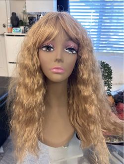 20 inches long thick wavy synthetic wig