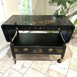 Japanese  Table With Weals And Wings  , 2 Drawers Great Condition For Serious Buyer Pls 