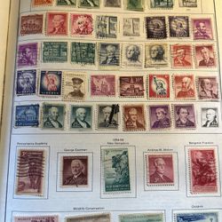United States Collection Of 46 Stamped In 1954 To 1965 Some Unused