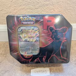 Pokemon Trading Card Game Team Rocket Collector Tin Persian ex 5 Boosters Sealed