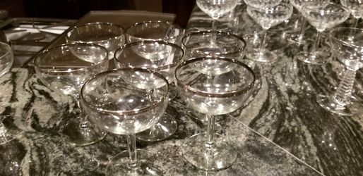 Champagne glasses....several different sets