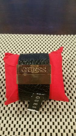 Black leather bracelet