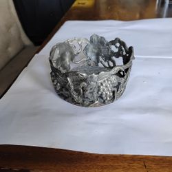 Pewter Wine Bottle Holder 