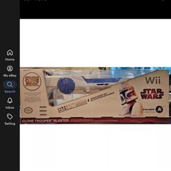 Wii Star Wars Clone Trooper Blaster - New Sealed - Outer Box Damage
