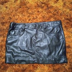 Hot Topic Pleather Skirt Size 5/6 Small Brand New Without Tags For $35