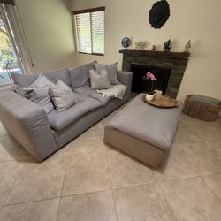 Cloud Sofa With Ottoman 46’’ Deep