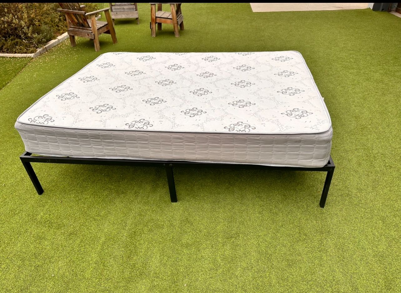 QUEEN MATTRESS AND FRAME