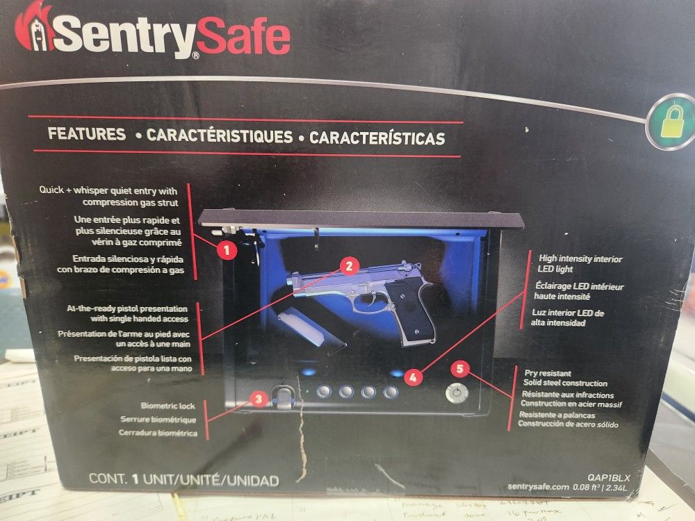 Sentry Safe Biometric Safe W/ Fingerprint Lock