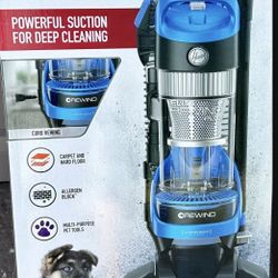 New In Box ! Hoover Elite Rewind Pet Vacum With Spinning Hand Brush Head  