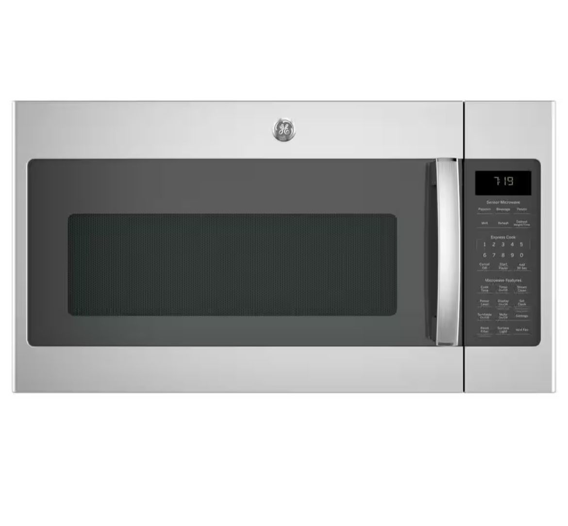 GE 1.9 cu. ft. Over the Range Microwave in Stainless Steel with Sensor Cooking JNM7195SKSS