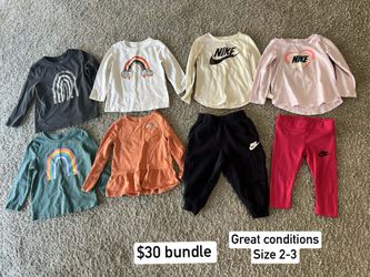 Nike Pants And Shirts Girl Size 2-3T Bundle $30