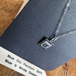 Blue & White Diamond