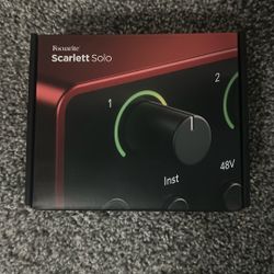 Focusrite Scarlett Solo 4th Gen Studio Recording USB Audio Interface 