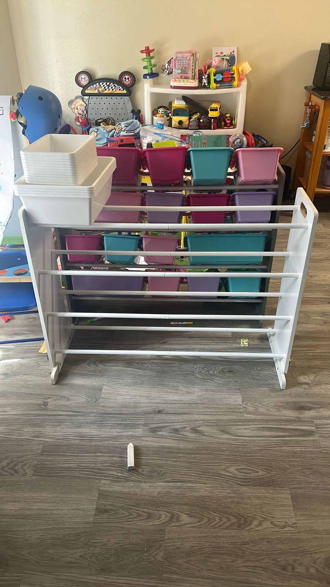 Used White Kid Toys Organizer 