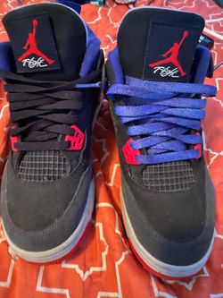 Air Jordan 4 Retro Black Blue Red Sneakers
