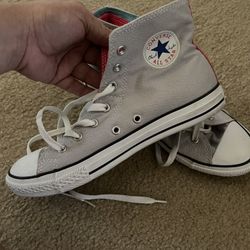 Size 5 Pink and Tiffany Blue Converse 