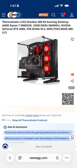 Pre built gaming pc *Thermal lake shadow 480*