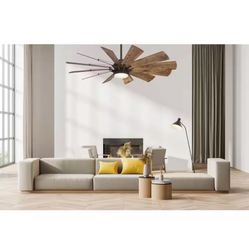 Trudeau 60 in. LED Indoor Espresso Bronze Ceiling Fan with Light Kit and Remote Control