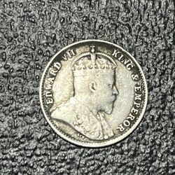 1905 Hong Kong 5 Cents Silver Coin (C-373 )