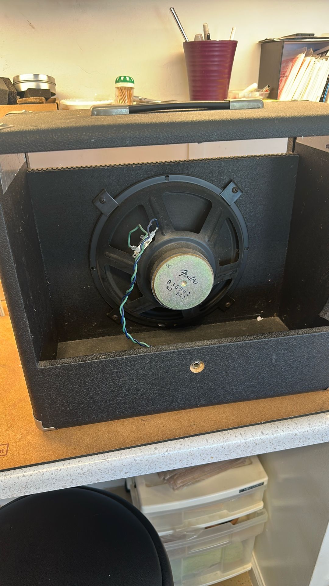 Fender 10 Inch 8 Ohm Speaker In Fender Cabinet