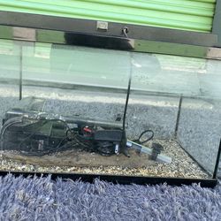 30 Gallon Fish Tank Aquarium Setup – With Filter, Heater & Gravel – Ready to Go