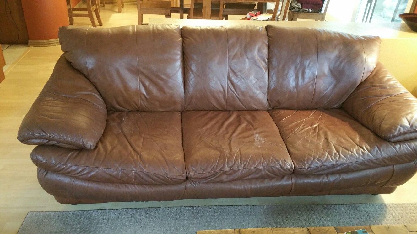 Leather Couch and Loveseat Matching Set