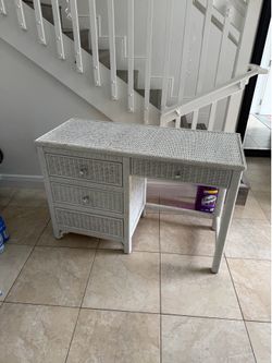Wicker desk