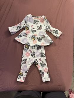 Disney Minnie Mouse 0-3mo. Top And Bottom Set