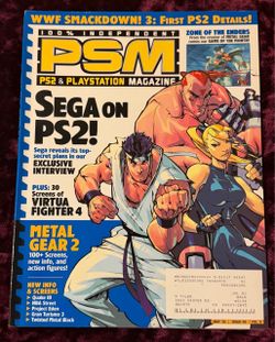 PSM Playstation Magazine 45 5/01 Vol 5 Sega on PS2 Metal Gear Solid 2 VF4 WWF