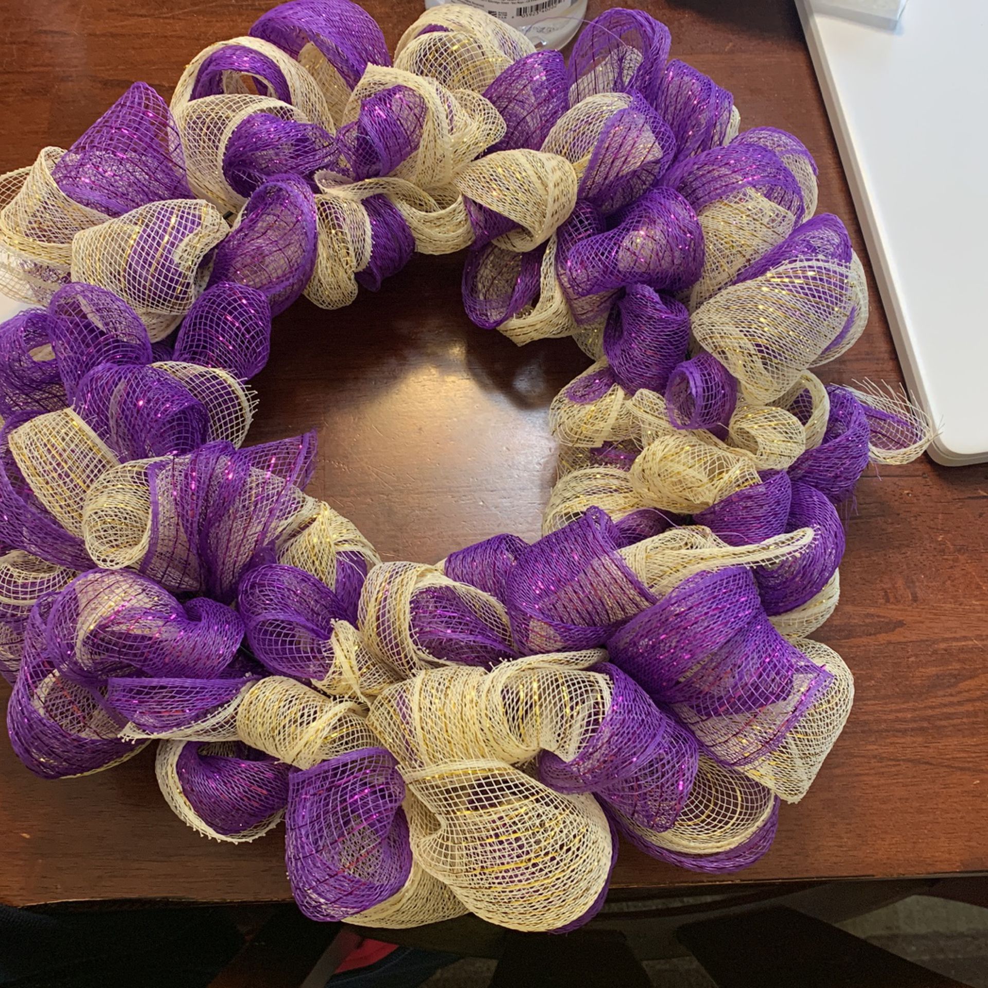 Purple And Gold Wreath 