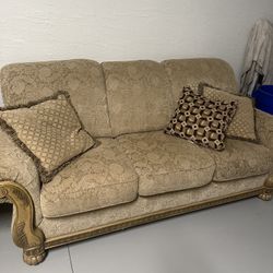 Sofa and Love Seat  Combo Beige Brown