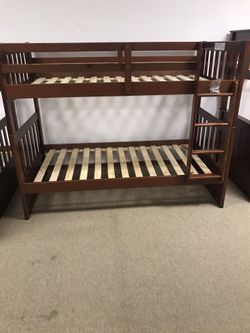 Solid wood luxury twin bunk bed!