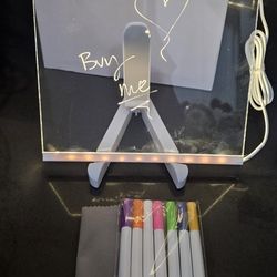 New LED Note Board With Night Light, Colorful DIY Acrylic Message Drawing Board