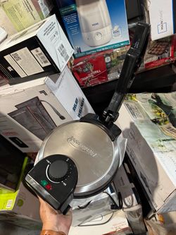 Brentwood TS-127 Máquina Eléctrica para Tortillas de Acero Inoxidable Antiadherente, 8 Pulgadas
