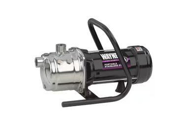 NEW! WAYNE 1HP Portable Sprinkler Pump – Stainless Steel Model # PLS100