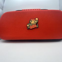 Retro Mario Nylon Zippered Nintendo Switch Travel Case
