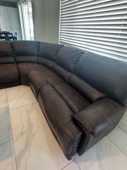 Brown Leather Couch