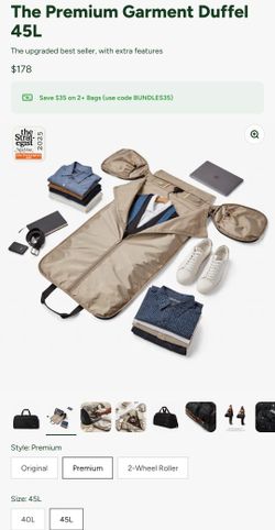 Halfday Premium Garment Duffel 45L