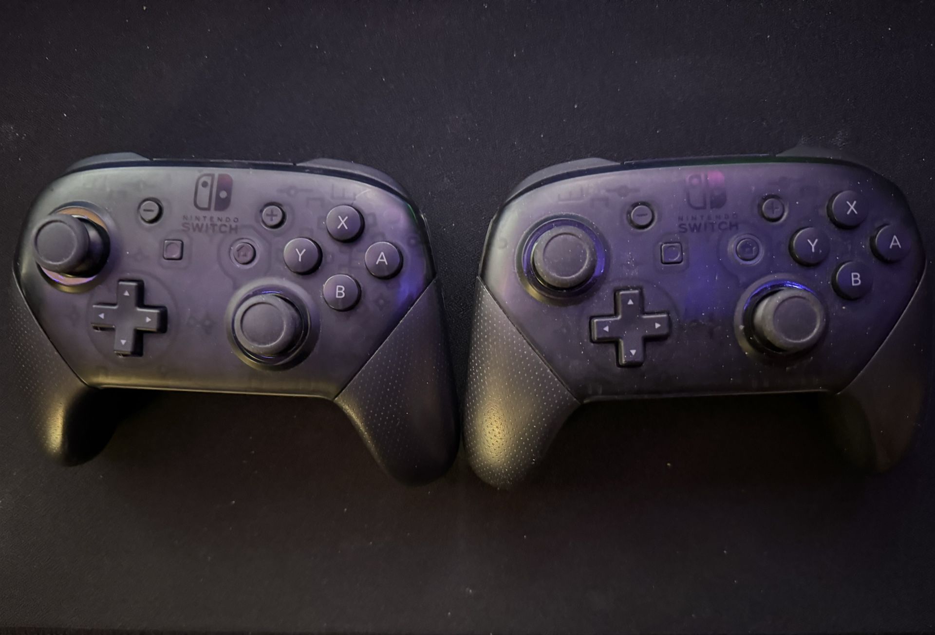 Two Nintendo Switch Pro Controllers 