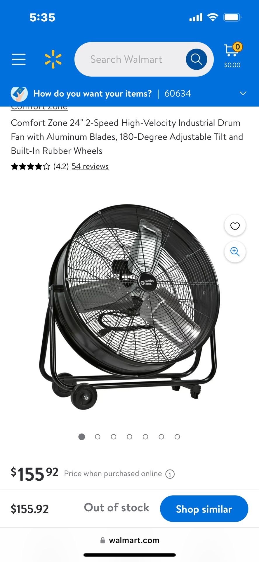 Comfort Zone 24” Drum Fan