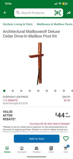 Cedar mail box post