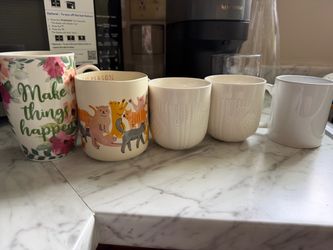 Set of 5 Assorted Ceramic Coffee Mugs