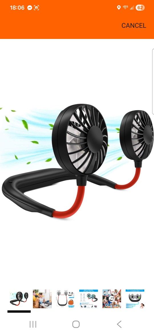 Rechargeable Neck Fan