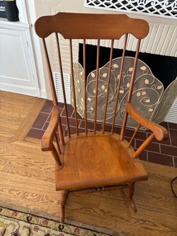 Ethan Allen 1969 vintage wooden rocking chair