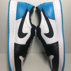 Jordan 1 Retro Low OG Black Dark Powder Blue