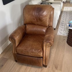 Hancock and Moore Brown Leather Recliner